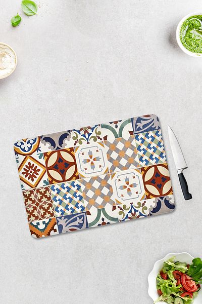 Decorita Tile Pattern |   Glass Cutting Board - Glass Cutting Board |   30cm X 40cm