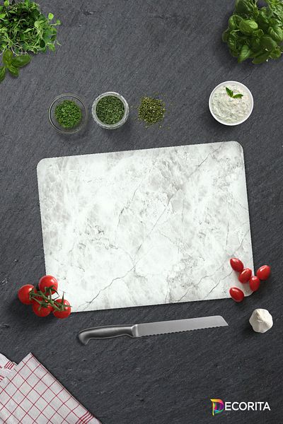 Decorita Stone Look |   Glass Cutting Board - Glass Cutting Board |   30cm X 40cm