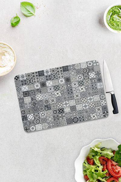 Decorita Charcoal Drawing| Glass Cutting Board - Glass Cutting Table| 30cm x 40cm