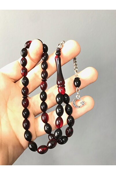 Bilsen Store Erkek Ateş Toz Kehribar Ay Yıldız Püsküllü Tesbih
