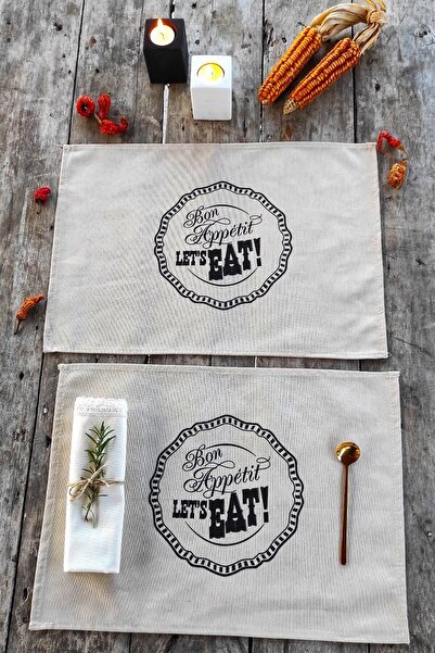 Esafe Home Bon Appetit - 8 Person Linen Fabric American Service Docket Small Plain Cut