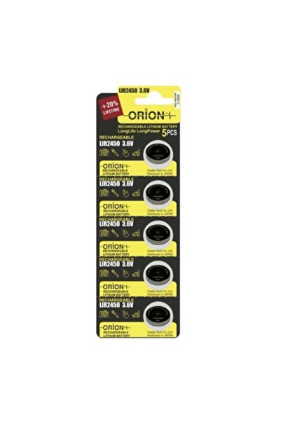 Orion Lityum Lır2450 3.6v Şarj Edilebilir Pil 5'li Paket