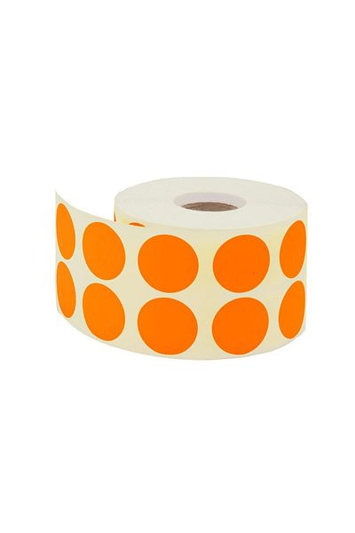 Tanex Taneks 20mm Orange Dot Sticker with 2500