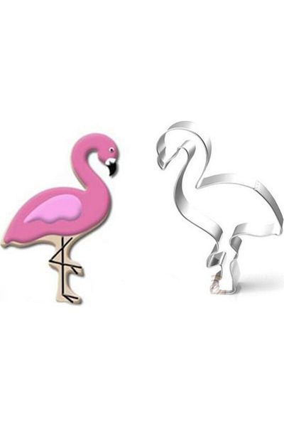 Eminonutoptanci Cake Cookie And Pastry Mold Metal Flamingo Shaped 10.5x5.5 cm