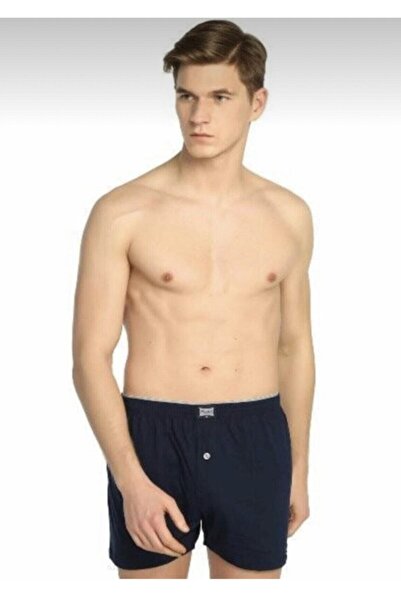 ArdenShop Men's Tutku 3 Pack Navy Blue Combed Cotton Buttoned Boxer -0001