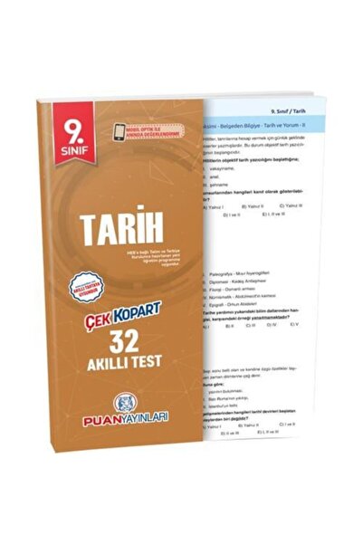 Puan Yayınları 9. Sınıf Tarih Çek Kopar Test