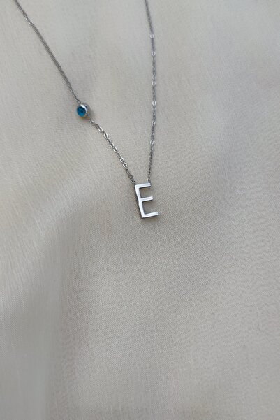 BUNNY قلادة من الفولاذ بحروف - E