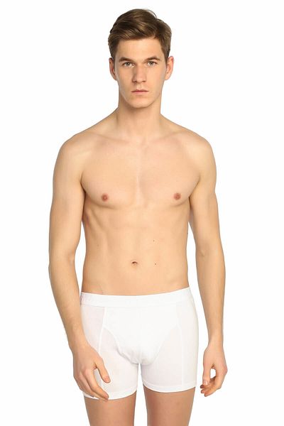Tutku Ανδρικό λευκό 3 Pack Elastane Lycra Boxer 0114