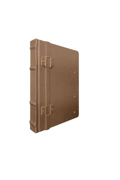 Gıpta 17x24 cm Leather Leaf Unlined Hardcover Notebook - 160 Pages