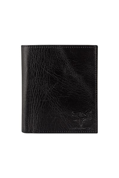Garbalia Genuine Leather Crazy Black Men's Money Portfolio Marshall