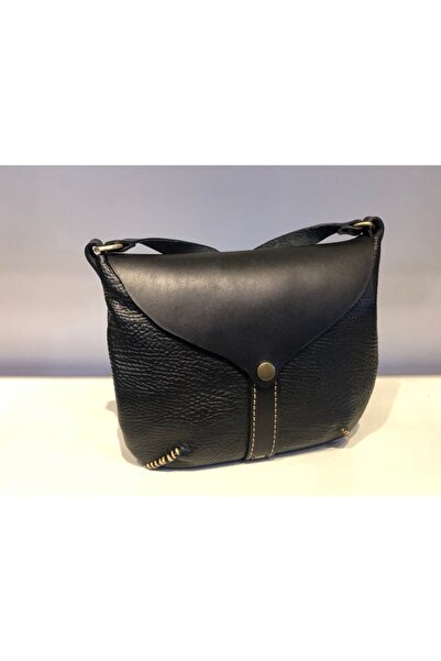 Yaban Collection Kadın Siyah El Yapımı Hakiki Deri Postacı Çantası
