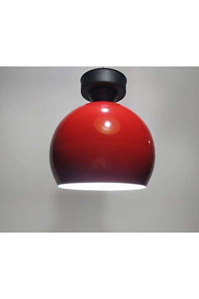 demet habek mylights Retro Rustik Kırmızı Plofonyer Tavan Avize Armatür 20 Cm En