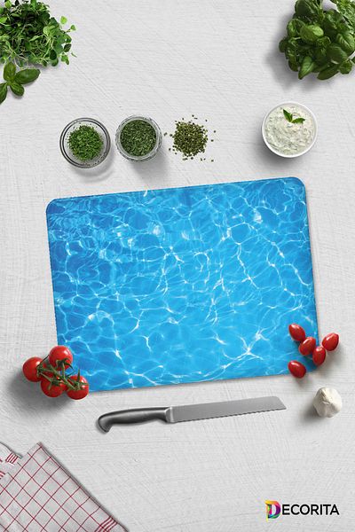 Decorita Sea Printed |   Glass Cutting Board - Glass Cutting Board |   30cm X 40cm
