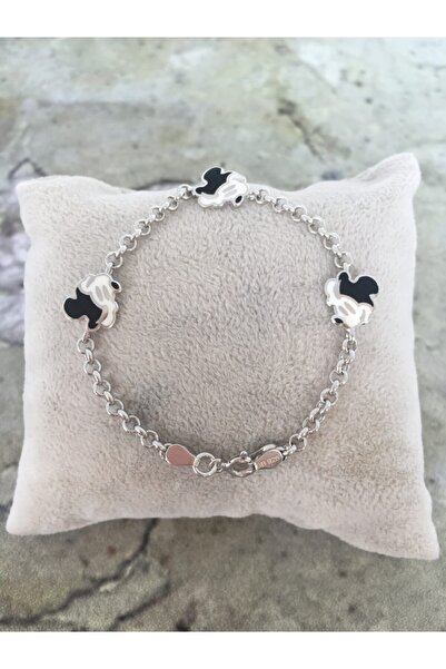 Gümüş sandık Gümüş Fare (MİCKEY MOUSE) Figürlü Çocuk Bileklik
