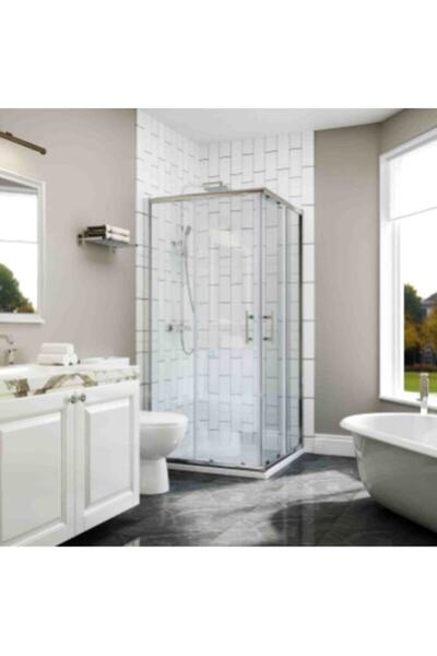 Blackline Kromaj Şeffaf Cam Köşe Duşakabin 5 Mm Temperli Cam 70x70