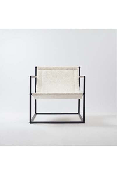 Fineroom Living " Bernie Chair " Metal Koltuk (beyaz)