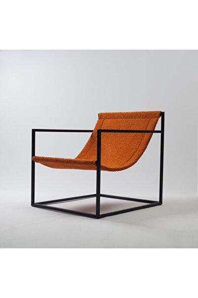 Fineroom Living " Bernie Chair " Metal Koltuk (turuncu)"