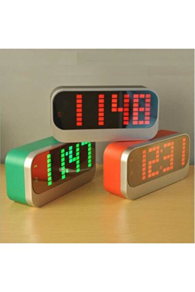 hitteknoloji Led Işıklı Dijital Masa Saati Ilginç Saatler Dijital Alarmlı Mas...