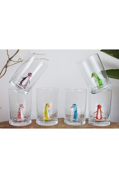 ADAMODART Penguin Figured Coffee Side Cup Set of 6