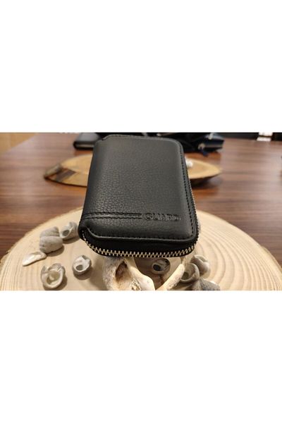 GUARD Unisex Black Mini Zippered Wallet