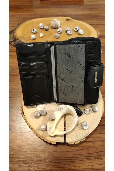 GUARD Women's Black Genuine Leather Wallet