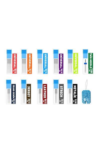 hodbehod Ev Tipi Aile Dikiş Makine Iğnesi Kot Deri Strech Triko Nervür Sim St...