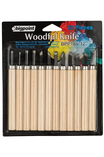 Bigpoint Wood Carving Set of 12 (Woodful/Graver Knife)