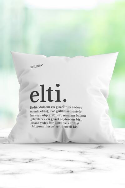 WixelArt Elti Açıklamalı Baskılı Yastık