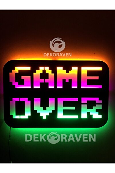 dekoraven Game Over Işıklı Tablo