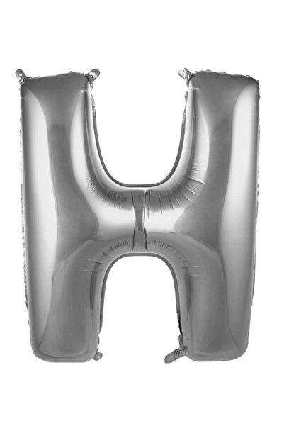 BoncukAVM بالون فويل فضي 100 سم - حرف H بالون فضي اللون