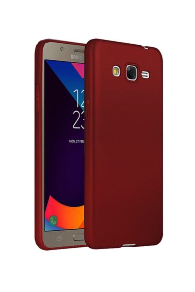 Molly Galaxy J7 Core Uyumlu Bordo Mat Silikon Kılıf