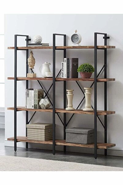 Genel Markalar Umutpark Metal Ahşap Duble Raflı Kitaplık.