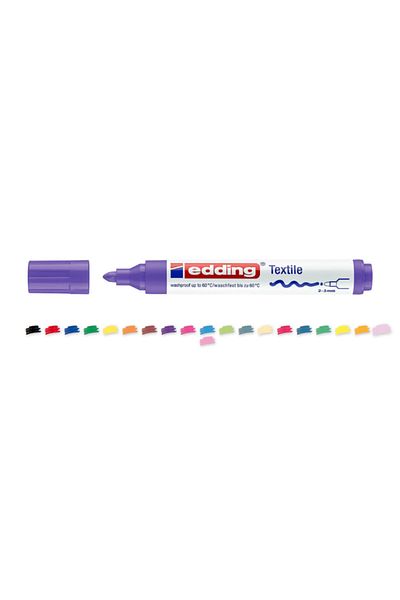 Edding Textile Marker Fabric Painting Pen 2-3 Mm Highlighter Purple