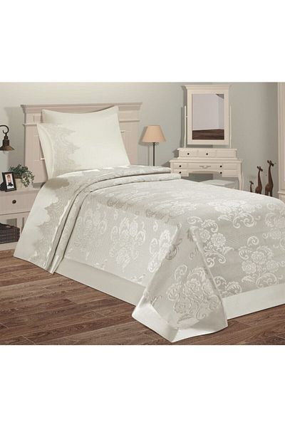 Bursa Tekstil Cream French Laced Single Pique Set