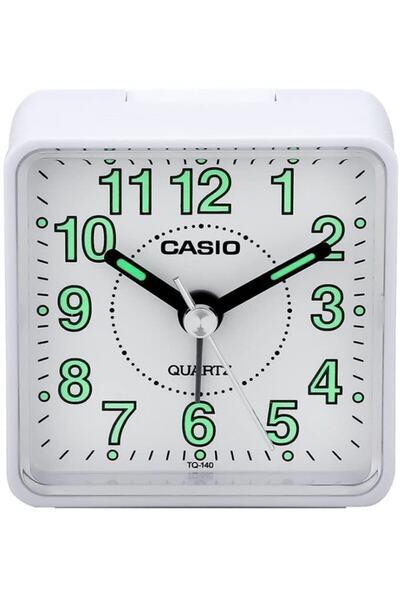 Casio Tq-140-7 Beyaz Mini Alarmlı Masa Saati