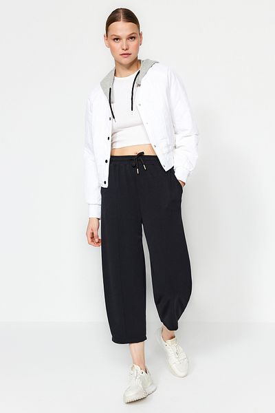 Trendyol Collection Anthracite Modal Soft Fabric High Waist Stretch Knitted Trousers TWOAW24PL00361