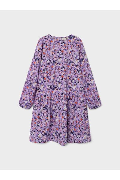 Name it اسمي ذلك - فستان زهري بأكمام طويلة للبنات - رملي فيربينا