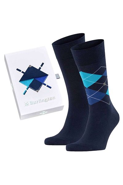 Burlington Herren Socken, 2er Pack - Geschenk-Box "Basic Gift Box" - Mixed 2-Pack, Baumwolle, One