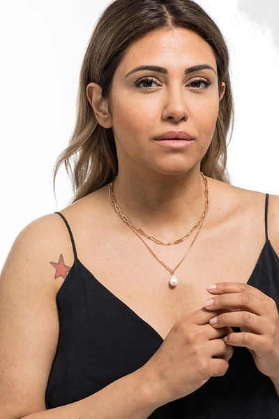 Heideman Layering Halskette Damen mit Perle Conny rose goldfarben lässig