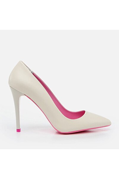 Hotiç Hakiki Deri Kemik Kadın Stiletto
