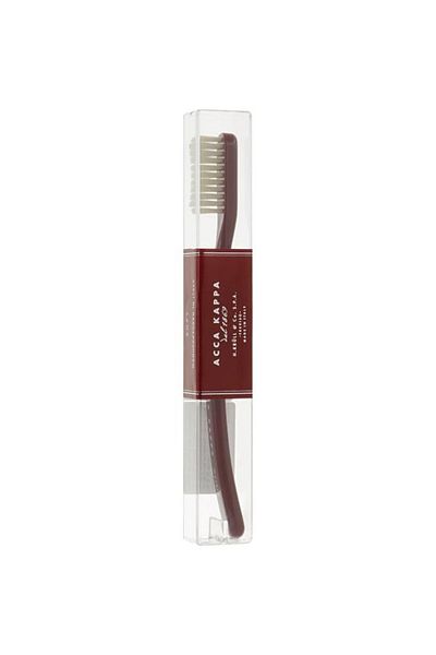Acca Kappa Vintage Hard Coconut Oil Organic Toothbrush Nylon Bristle - Claret Red