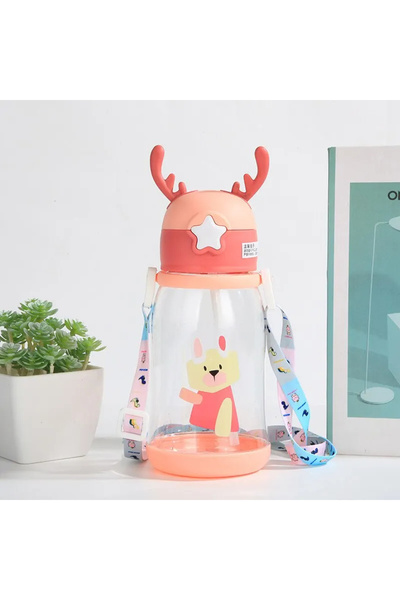 Canderel 500 ml Çocuk Suluk Geyikli Çocuk Suluğu Su Matarası Bpa Free Okul Su...