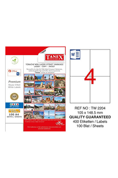 Bubu تانيكس 105x148,5 ملم. ملصق ليزر 100 قطعة Tw-2204