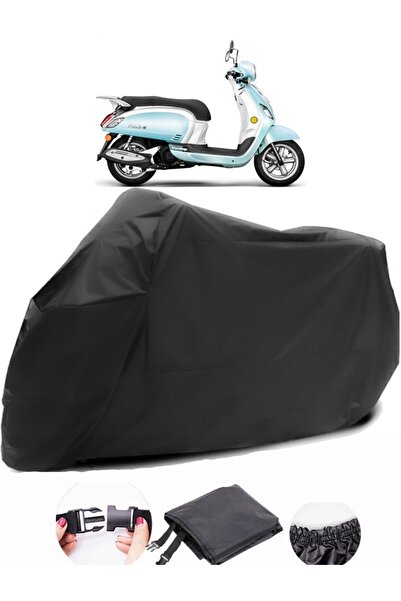 AutoEN SYM Fiddle III 200i Black Motorcycle Tarpaulin Waterproof Durable Fabric