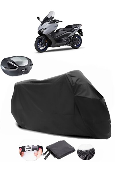 AutoEN Yamaha Tmax 560 Rear Bag Compatible Black Motorcycle Tarpaulin Waterpr...