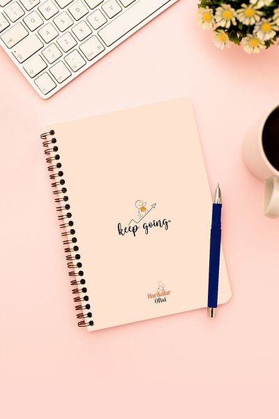 Harikalar Ofisi Keep Going Themed 14*19 Lined Notebook