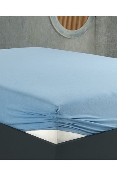 Lux Touch Cotton Fitted Sare Single/Double Combed Bed Sheet - Elastic