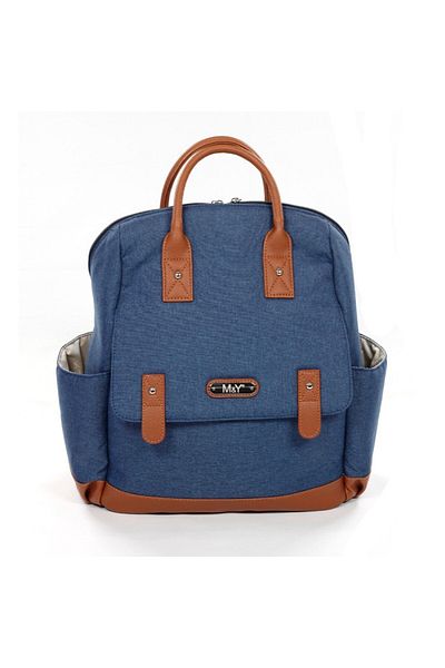 MY Collection 7265 Lotus Fabric - Leather Mother Baby Care Bag