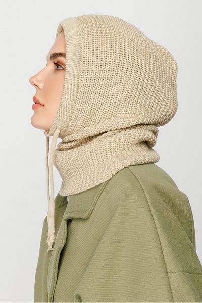 Mooncorn Μπεζ κάλυμμα πλεκτού Balaclava