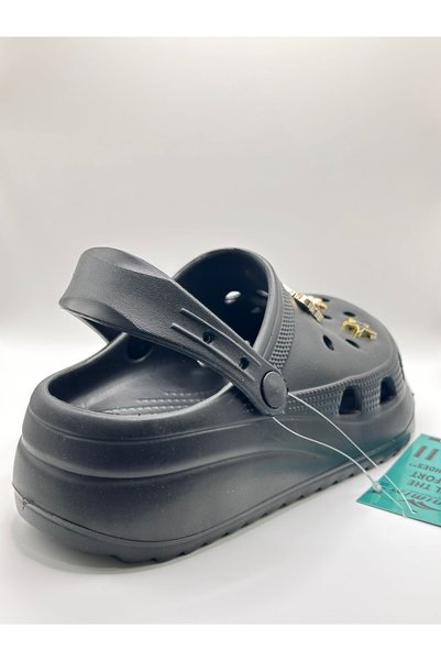 Sonimix Papuci Crocs cu platformă 0129, negru